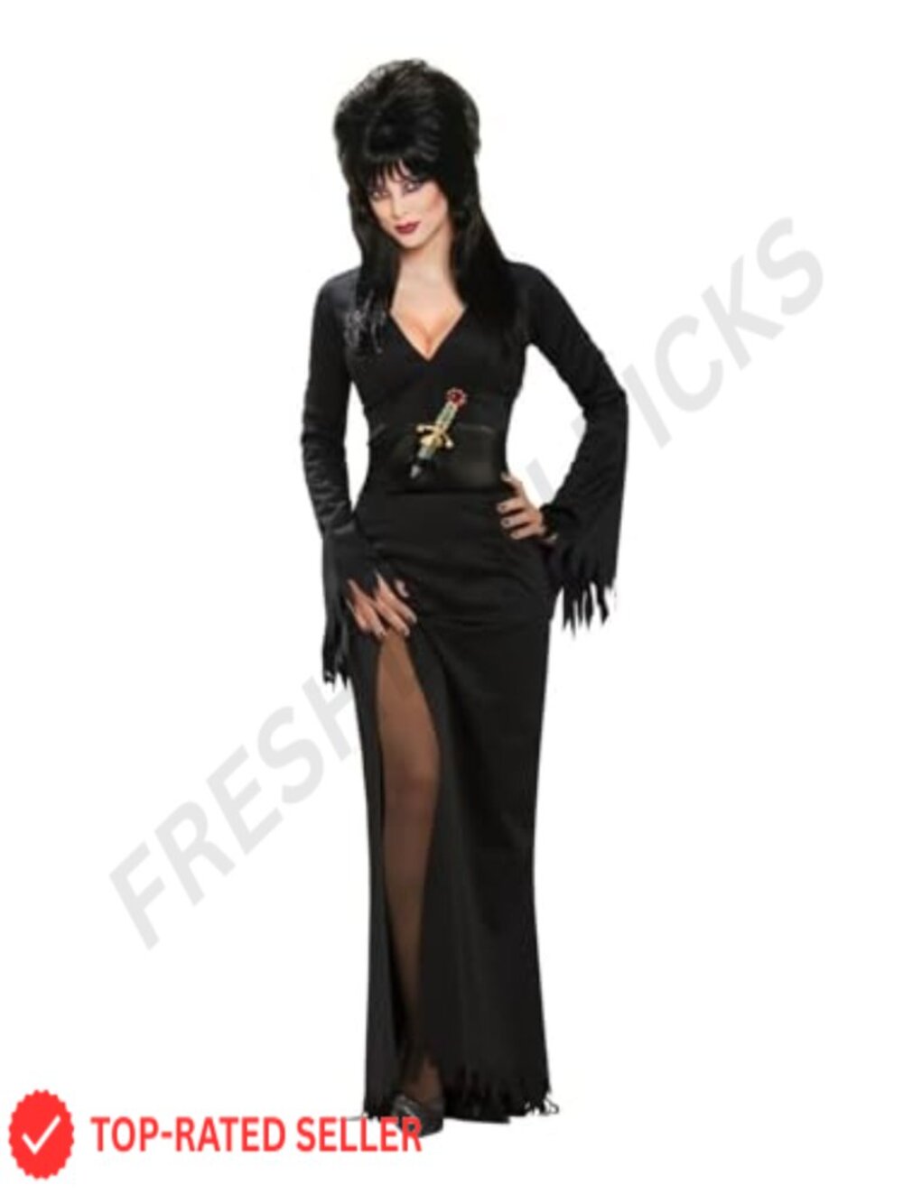 Elvira Adult Costume Dress Belt Dagger Cosplay Halloween